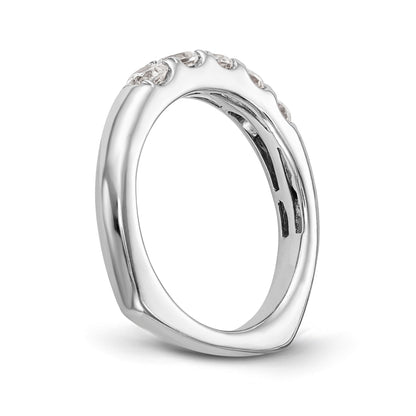 14K White Gold Diamond Wedding Band