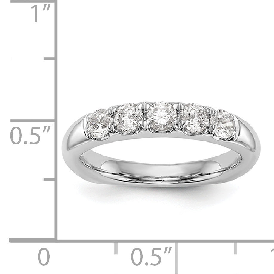 14K White Gold Diamond Wedding Band