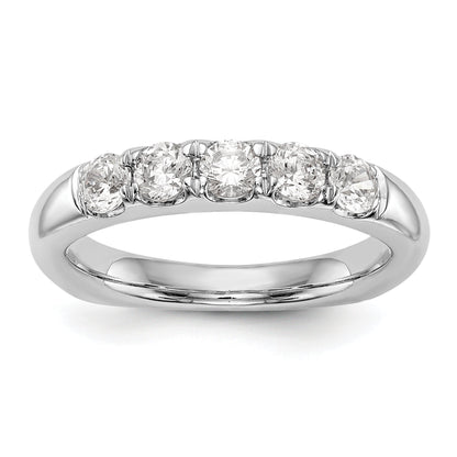 14K White Gold Diamond Wedding Band