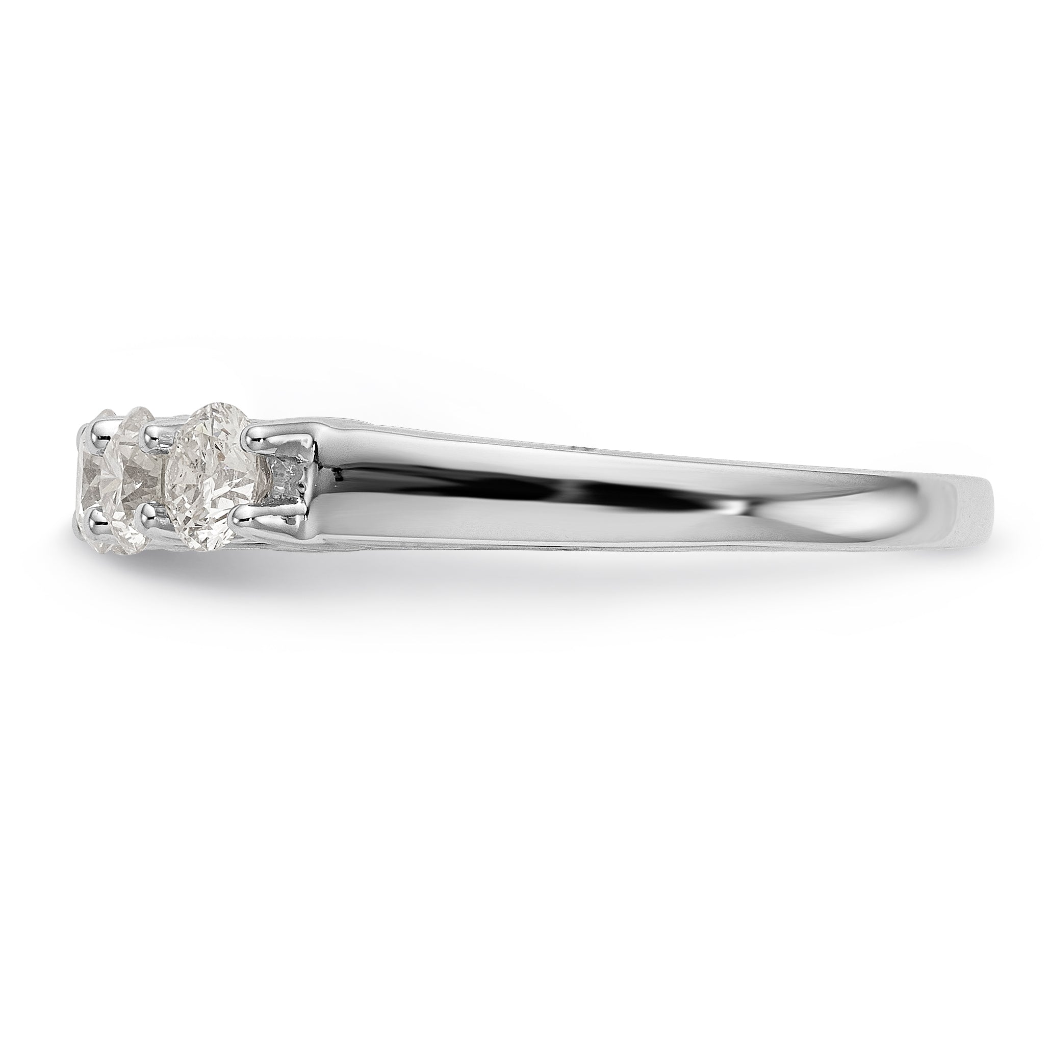 14K White Gold Diamond Wedding Band