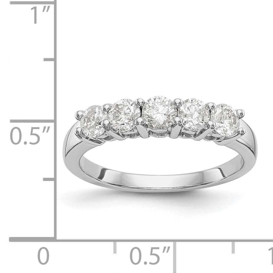 14K White Gold Diamond Wedding Band