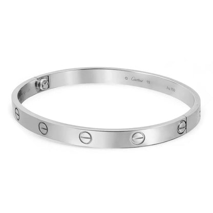 Designer Inspired Brushed LOVE Bangle Bracelet Classic Model Screw Clasp