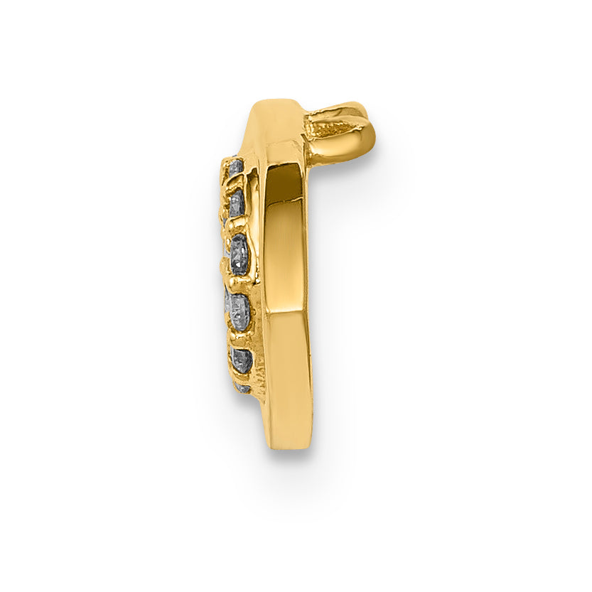 14ky 1/8ct. Diamond Evil Eye Slide