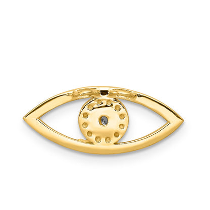 14ky 1/8ct. Diamond Evil Eye Slide