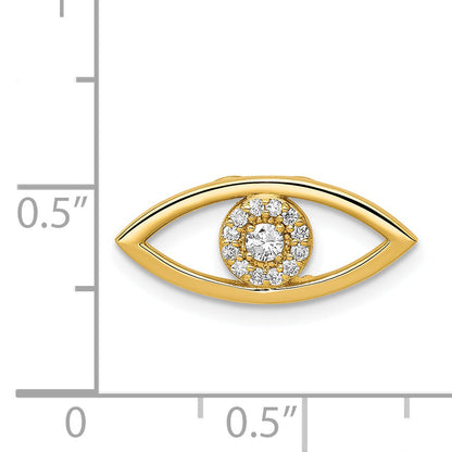 14ky 1/8ct. Diamond Evil Eye Slide