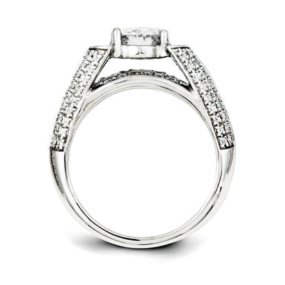 14ky White Gold Diamond/Moissanite Engagement Ring