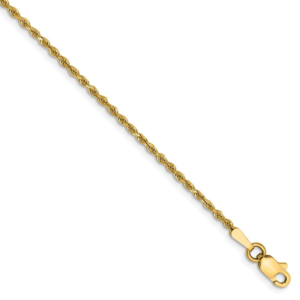 14k 1 50mm Diamond Cut Rope Anklet