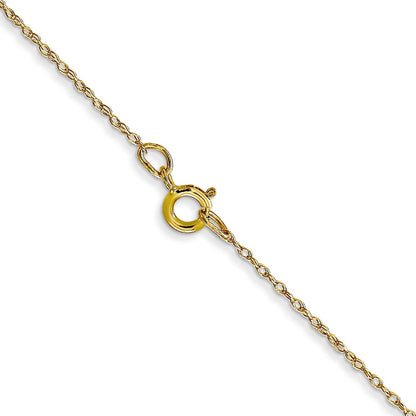 10K Yellow Gold .5mm Carded Cable Rope Chain Necklace