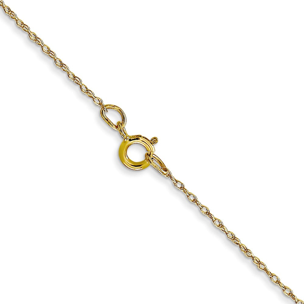 10K Yellow Gold .5mm Carded Cable Rope Chain Necklace