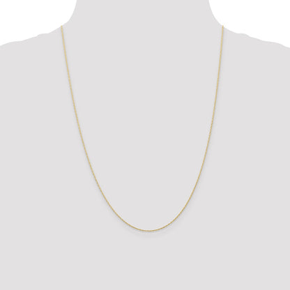 10K Yellow Gold .5mm Carded Cable Rope Chain Necklace