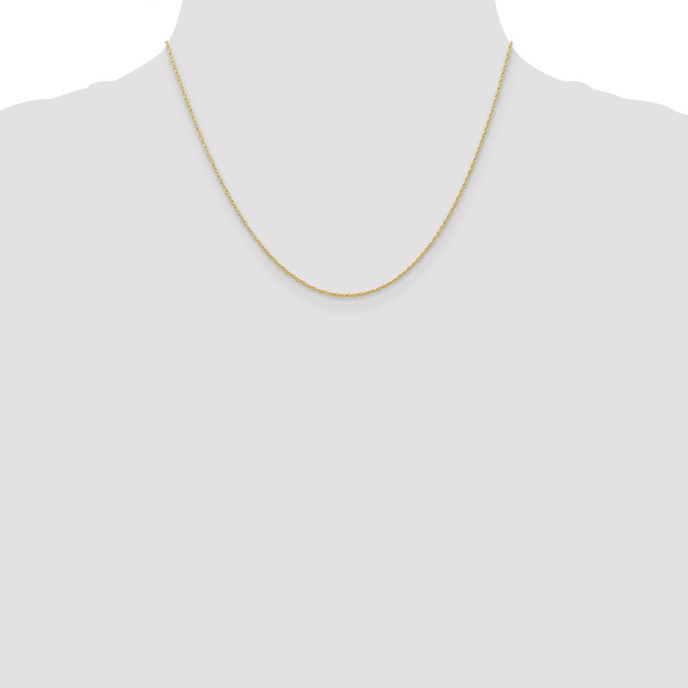 10K Yellow Gold .7mm Carded Cable Rope Chain Necklace