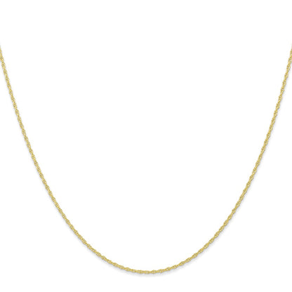 10K Yellow Gold .95mm Carded Cable Rope Chain Necklace