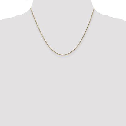 10K Yellow Gold .95mm Carded Cable Rope Chain Necklace