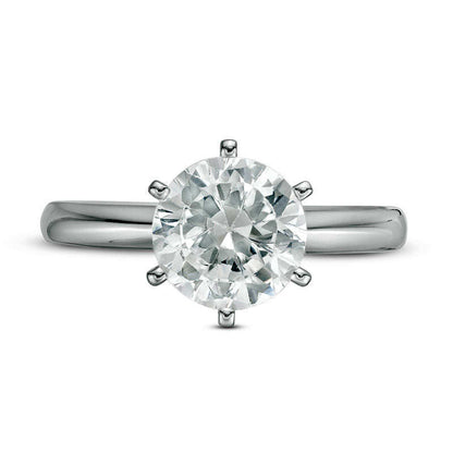 1.50 CT. Certified Natural Clarity Enhanced Diamond Solitaire Engagement Ring in Solid 14K White Gold (I/I2)