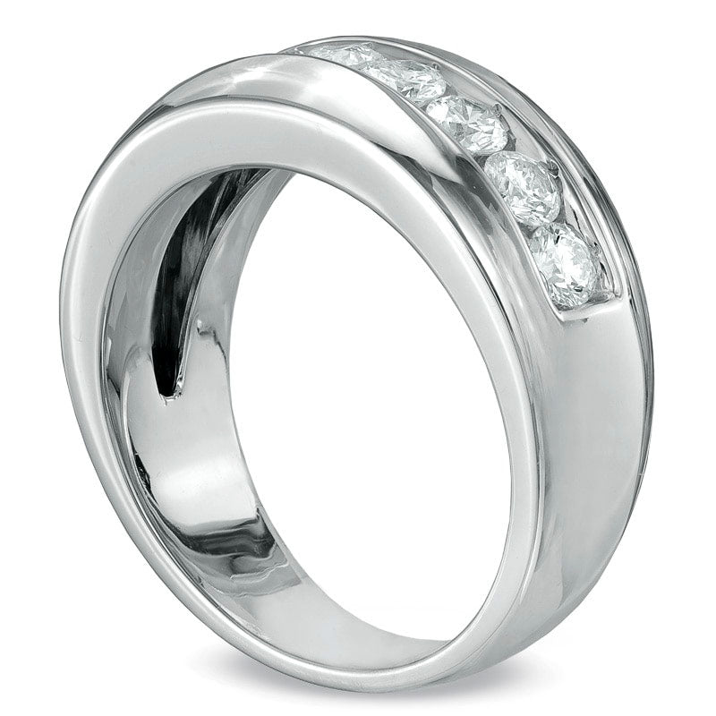 Men's 1.50 CT. T.W. Natural Diamond Band in Solid 14K White Gold