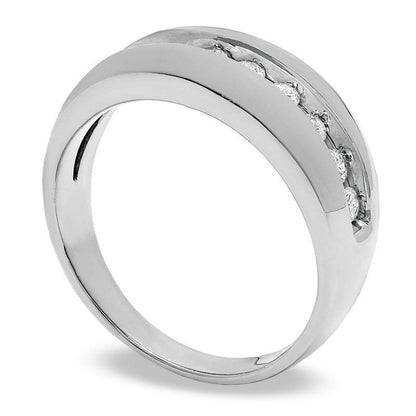 Men's 0.50 CT. T.W. Natural Diamond Band in Solid 14K White Gold
