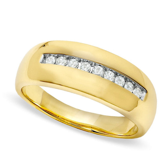 Men's 0.25 CT. T.W. Natural Diamond Band in Solid 14K Gold