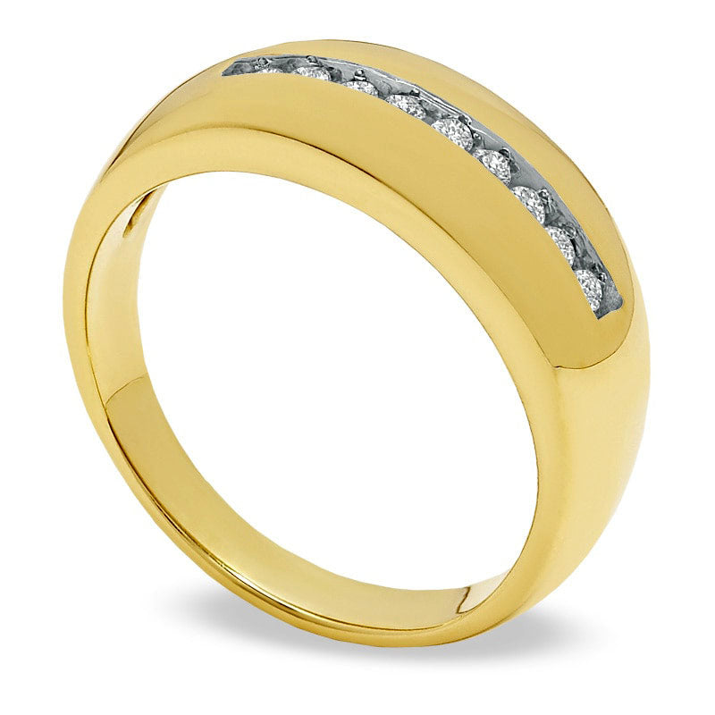 Men's 0.25 CT. T.W. Natural Diamond Band in Solid 14K Gold