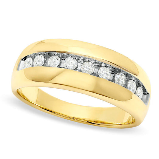 Men's 0.50 CT. T.W. Natural Diamond Band in Solid 14K Gold