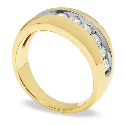 Men's 1.0 CT. T.W. Natural Diamond Band in Solid 14K Gold
