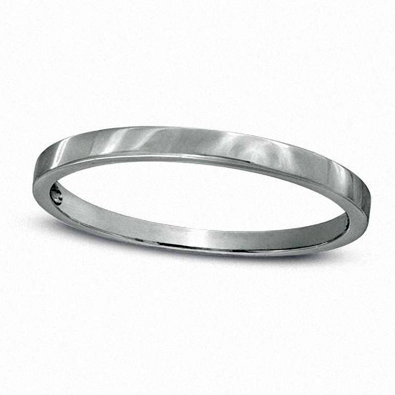 Ladies' 1.5mm Wedding Band in Solid 10K White Gold