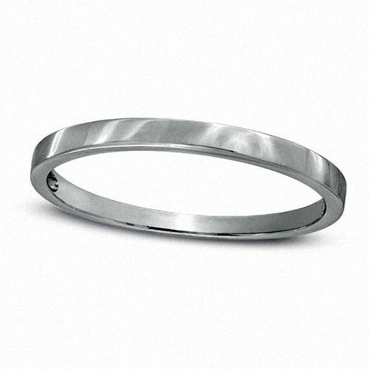Ladies' 1.5mm Wedding Band in Solid 10K White Gold