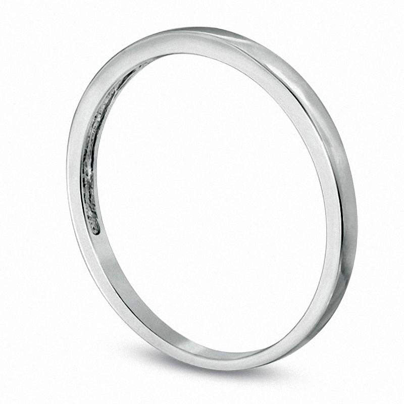 Ladies' 1.5mm Wedding Band in Solid 10K White Gold