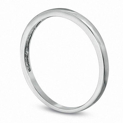 Ladies' 1.5mm Wedding Band in Solid 10K White Gold
