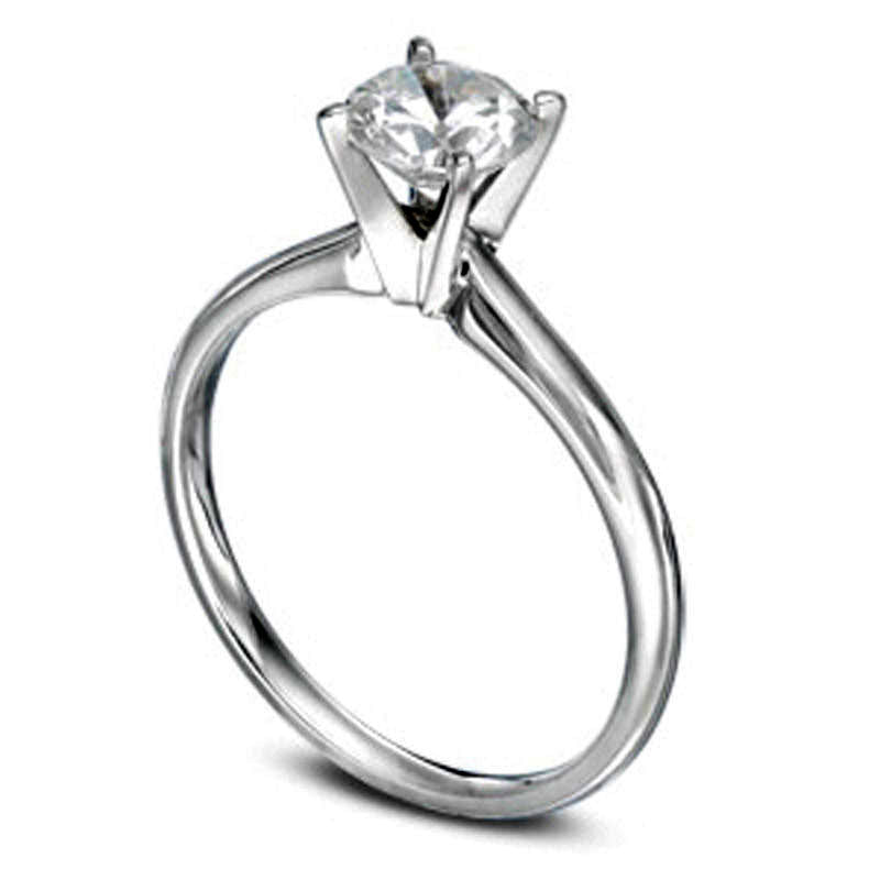 Certified 2.0 CT. Natural Clarity Enhanced Diamond Solitaire Engagement Ring in Solid 14K White Gold