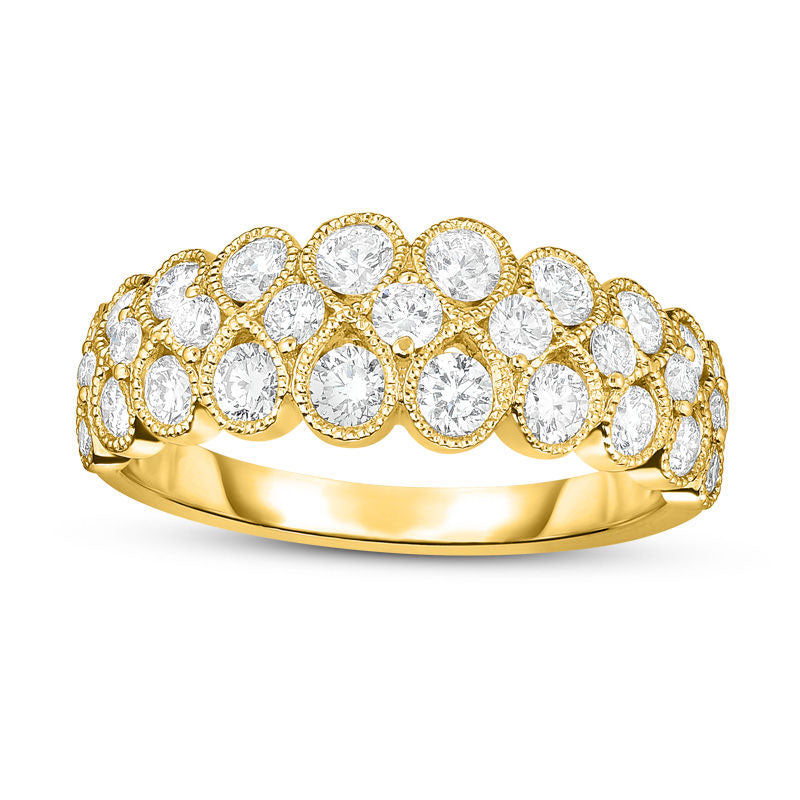 1.0 CT. T.W. Natural Diamond Infinity Antique Vintage-Style Band in Solid 14K Gold