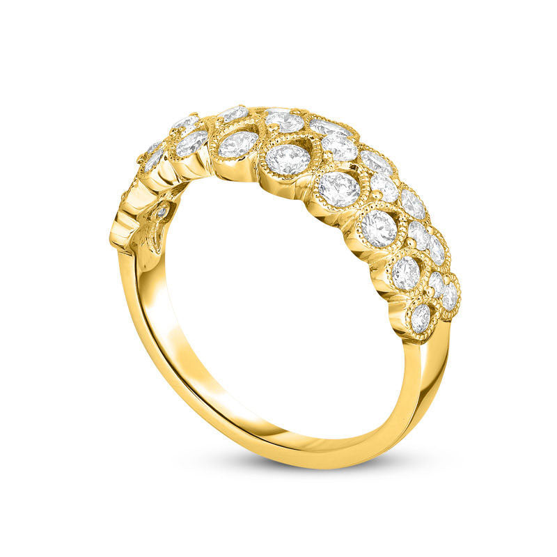 1.0 CT. T.W. Natural Diamond Infinity Antique Vintage-Style Band in Solid 14K Gold