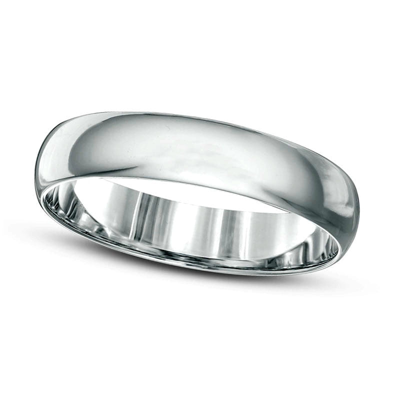 Ladies' 4.0mm Wedding Band in Solid 10K White Gold