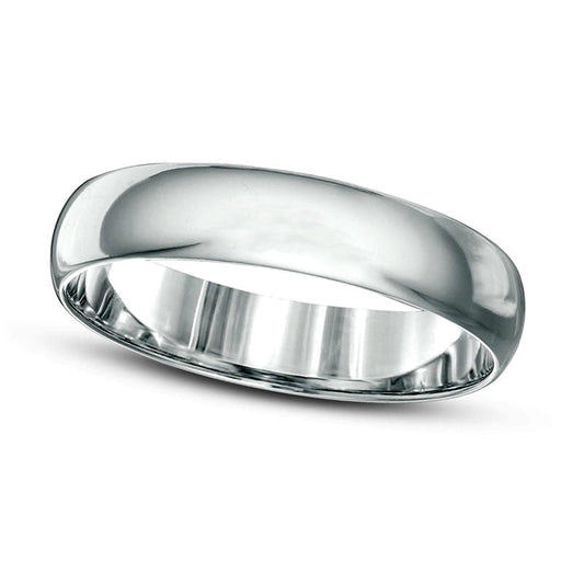 Ladies' 4.0mm Wedding Band in Solid 10K White Gold