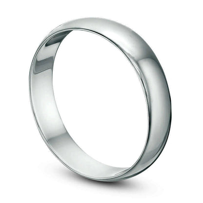 Ladies' 4.0mm Wedding Band in Solid 10K White Gold