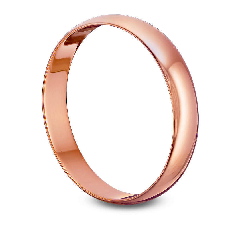 Ladies' 4.0mm Wedding Band in Solid 10K Rose Gold
