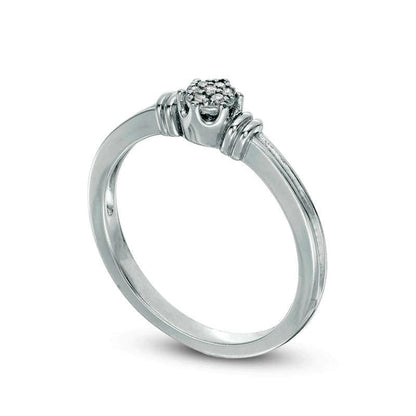 0.10 CT. T.W. Natural Diamond Antique Vintage-Style Three Piece Stackable Band Set in Sterling Silver