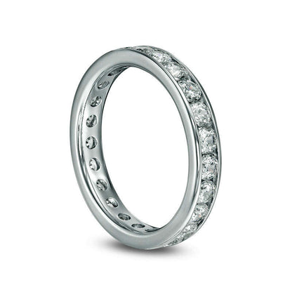 1.5 CT. T.W. Natural Diamond Eternity Band in Solid 14K White Gold (H/SI2)