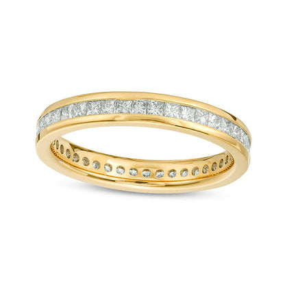 1.0 CT. T.W. Princess-Cut Natural Diamond Eternity Band in Solid 14K Gold (H/SI2)