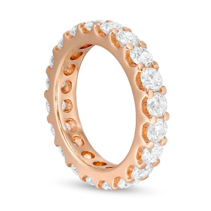 3.0 CT. T.W. Natural Diamond Comfort-Fit Eternity Band in Solid 14K Rose Gold