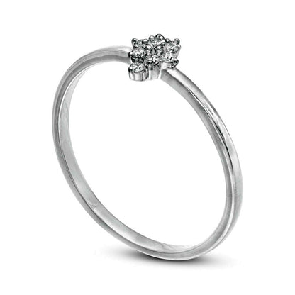 0.07 CT. T.W. Composite Marquise Natural Diamond Promise Ring in Solid 10K White Gold