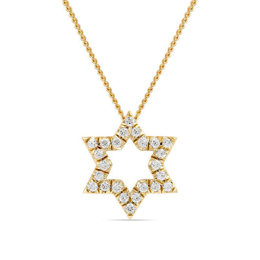 0.2 CT. T.W. Natural Diamond Star Pendant in 14K Gold