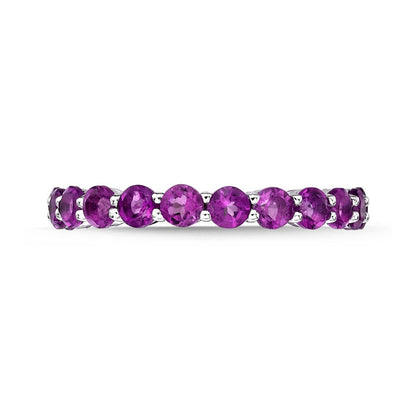 3.0mm Lab-Created Ruby Eternity Band in Sterling Silver