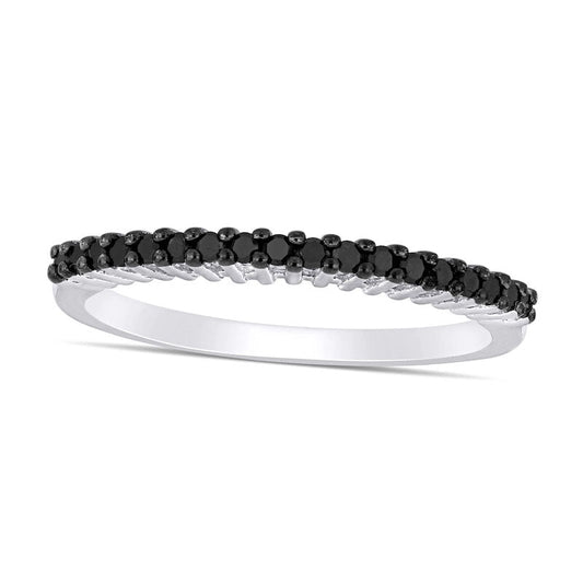 0.20 CT. T.W. Enhanced Black Natural Diamond Band in Sterling Silver