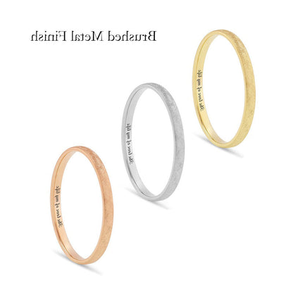 Ladies' 2.0mm Comfort-Fit Engravable Wedding Band in Solid 14K White, Yellow or Rose Gold (1 Line)