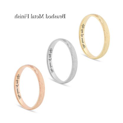 Ladies' 3.0mm Comfort-Fit Engravable Wedding Band in Solid 14K White, Yellow or Rose Gold (1 Line)