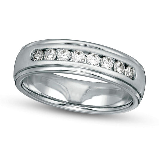 Men's 0.50 CT. T.W. Certified Lab-Created Diamond Wedding Band in Solid 14K White Gold - Size 10