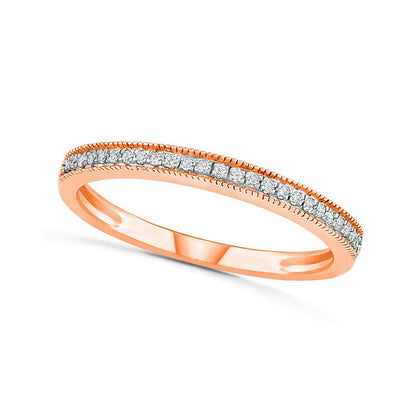 0.33 CT. T.W. Marquise Natural Diamond Frame Antique Vintage-Style Bridal Engagement Ring Set in Solid 10K Rose Gold