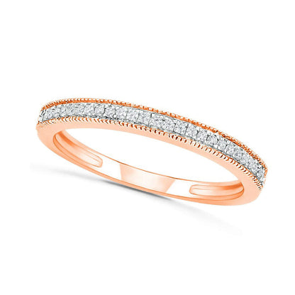 0.33 CT. T.W. Composite Natural Diamond Marquise Antique Vintage-Style Bridal Engagement Ring Set in Solid 10K Rose Gold