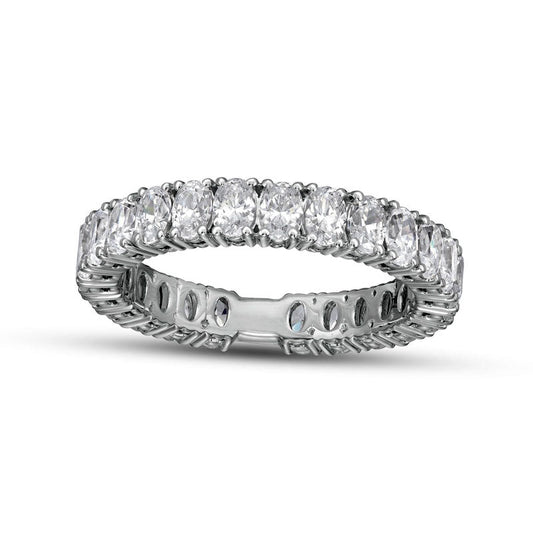 2.33.0 CT. T.W. Certified Oval Lab-Created Diamond Eternity Anniversary Band in Solid 14K White Gold (F/VS2)