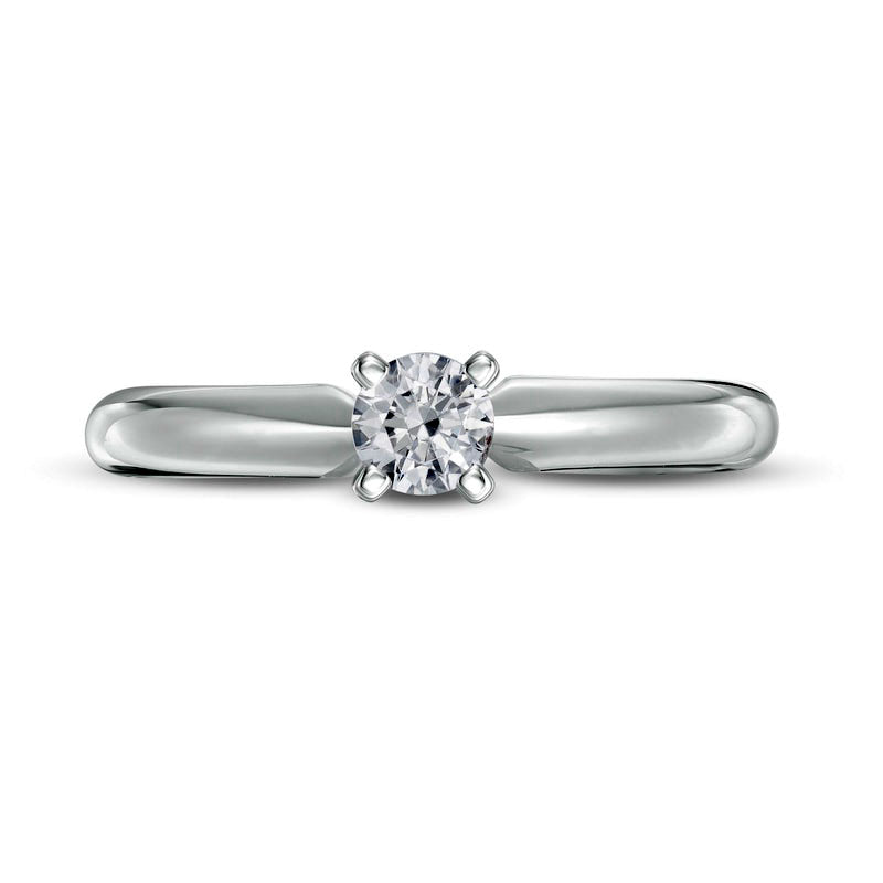 0.25 CT. T.W. Natural Clarity Enhanced Diamond Solitaire Engagement Ring in Solid 14K White Gold (I/I2)